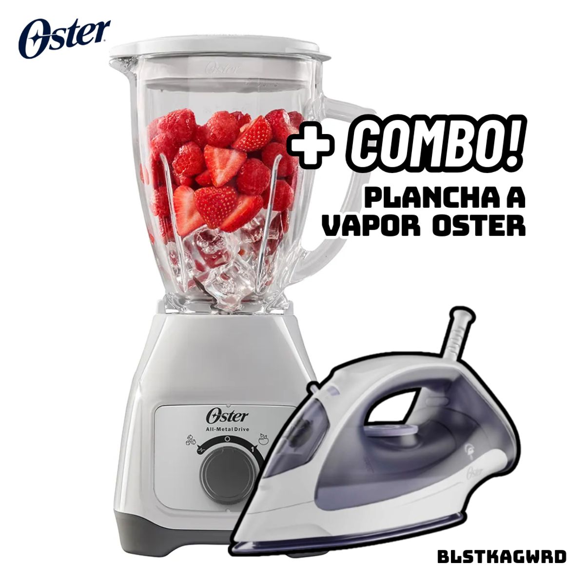 OSTER - LICUADORA OSTER 2 VELOCIDADES 800W BLANCA - BLSTKAGWRD + PLANCHA OSTER