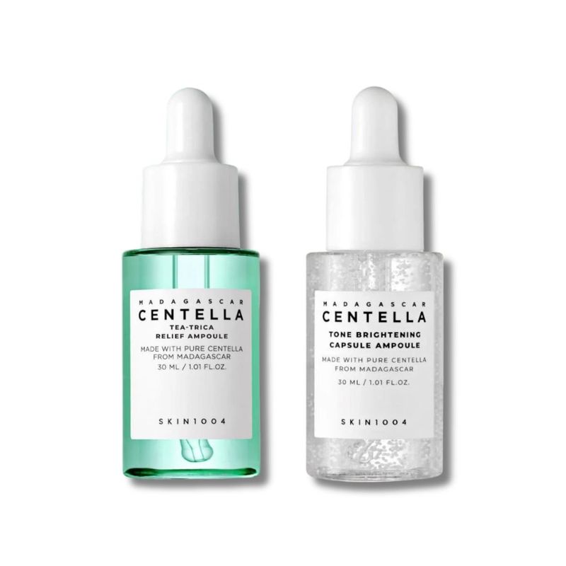 SKIN1004 - Madagascar Centella Tone Brightening Ampoule + TeaTrica Relief Ampoule