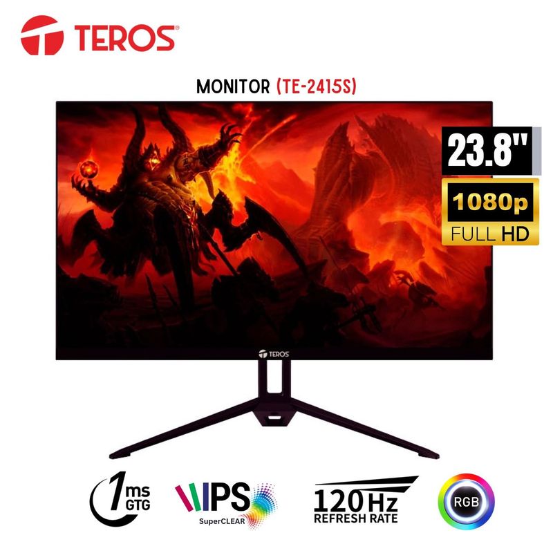 TEROS - Monitor  Flat Teros TE-2415S 23.8"  IPS Full HD, HDMI, VGA