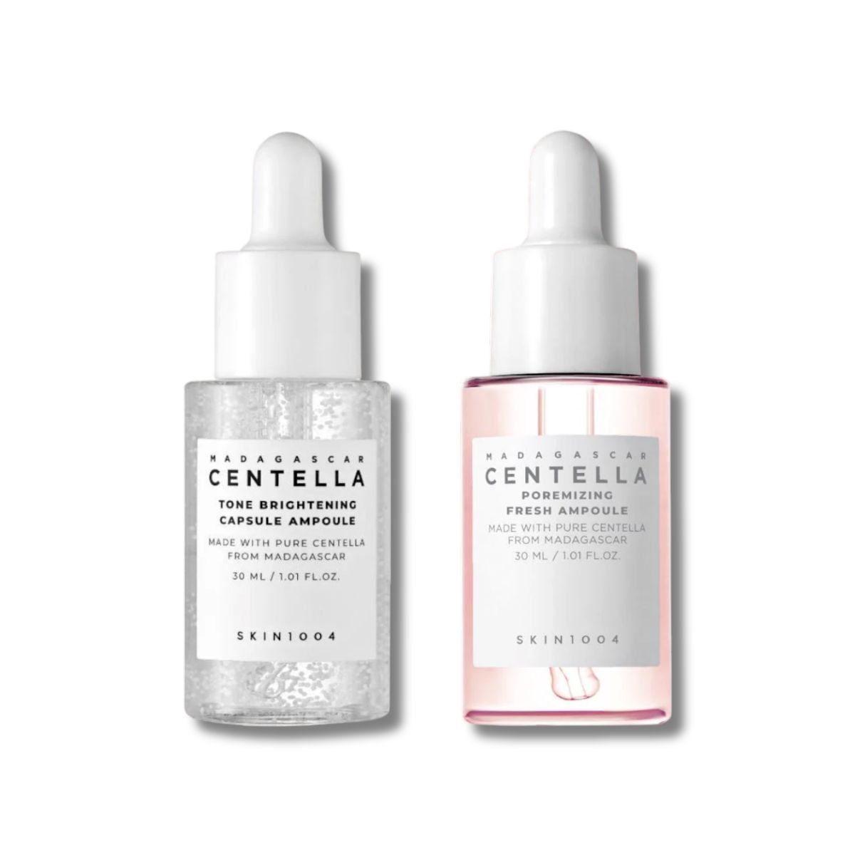 SKIN1004 - Madagascar Centella Tone Brightening Ampoule + Poremizig Fresh Ampoule