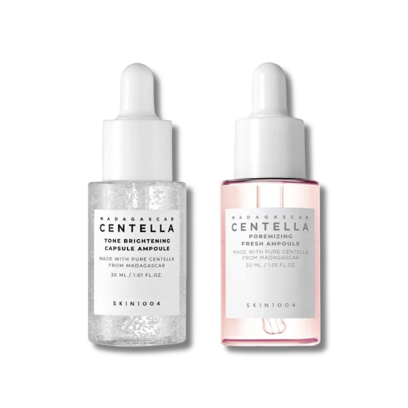 SKIN1004 - Madagascar Centella Tone Brightening Ampoule + Poremizig Fresh Ampoule