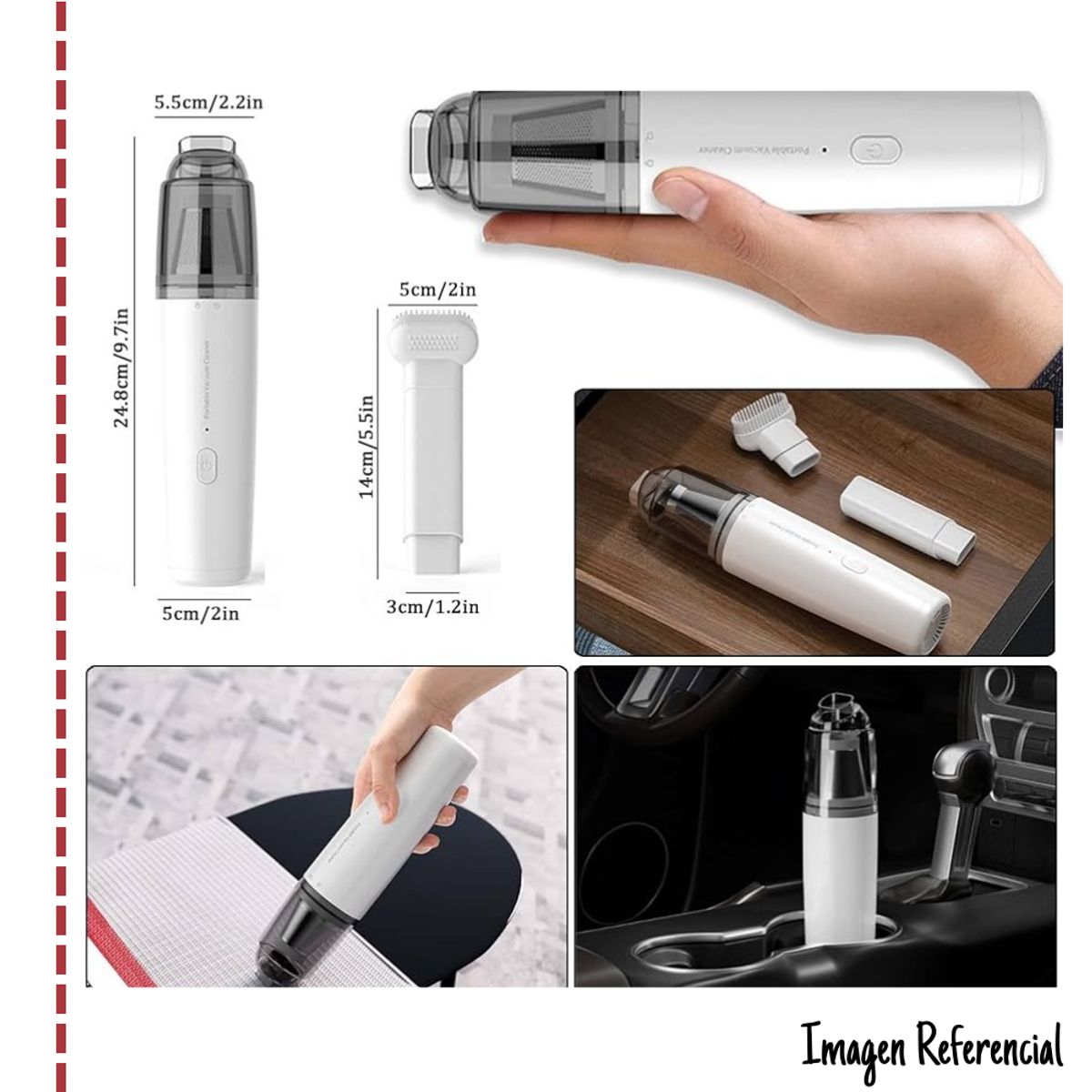 GENERICO - Aspiradora Portátil para auto - Recargable
