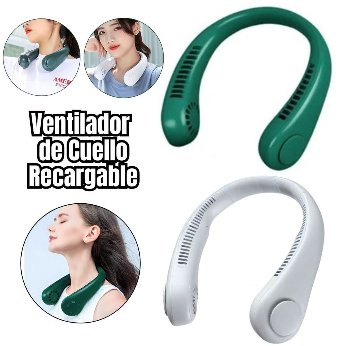 GENERICO - Ventilador De Cuello Portatil Recargable