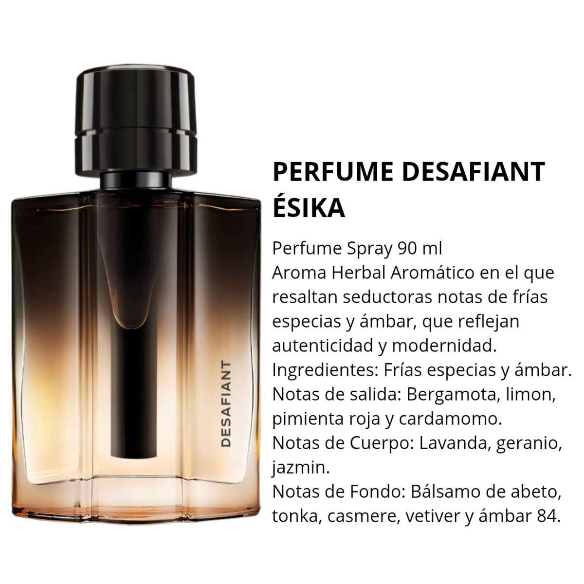 ESIKA - Perfume desafiant ésika spray 90 ml + bolsa de regalo