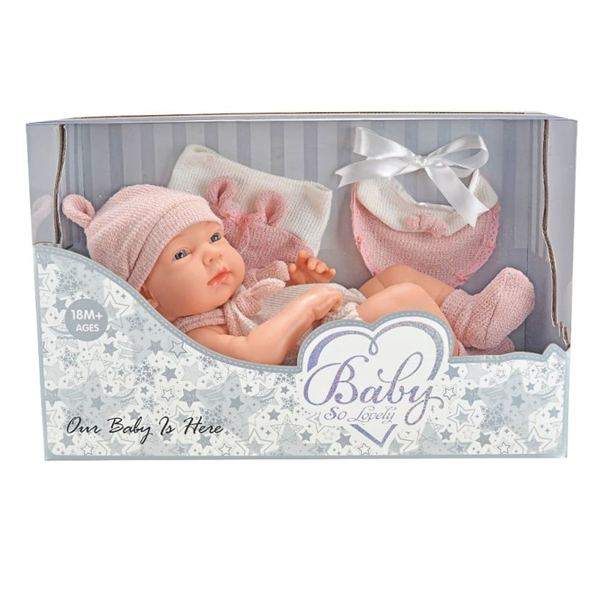 PEQUEÑAS TRAVESURAS - Muñeca Realista Baby So Lovely Bebe Real Recien Nacida 38 cm