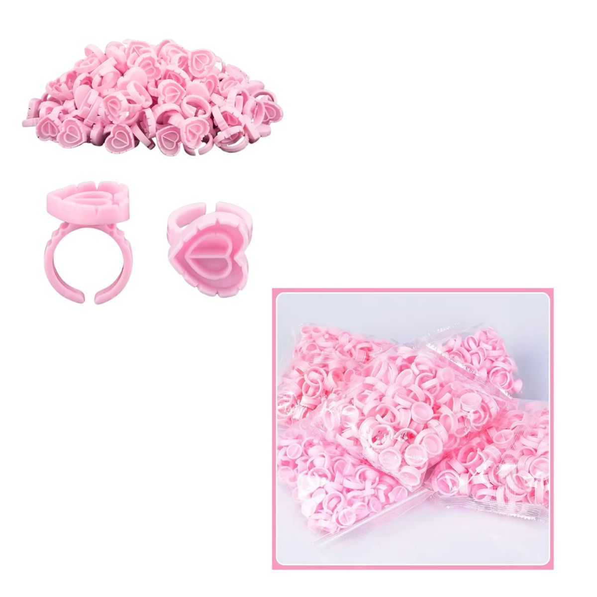 GENERICO - Porta pigmento Diseño CorazónDoble división