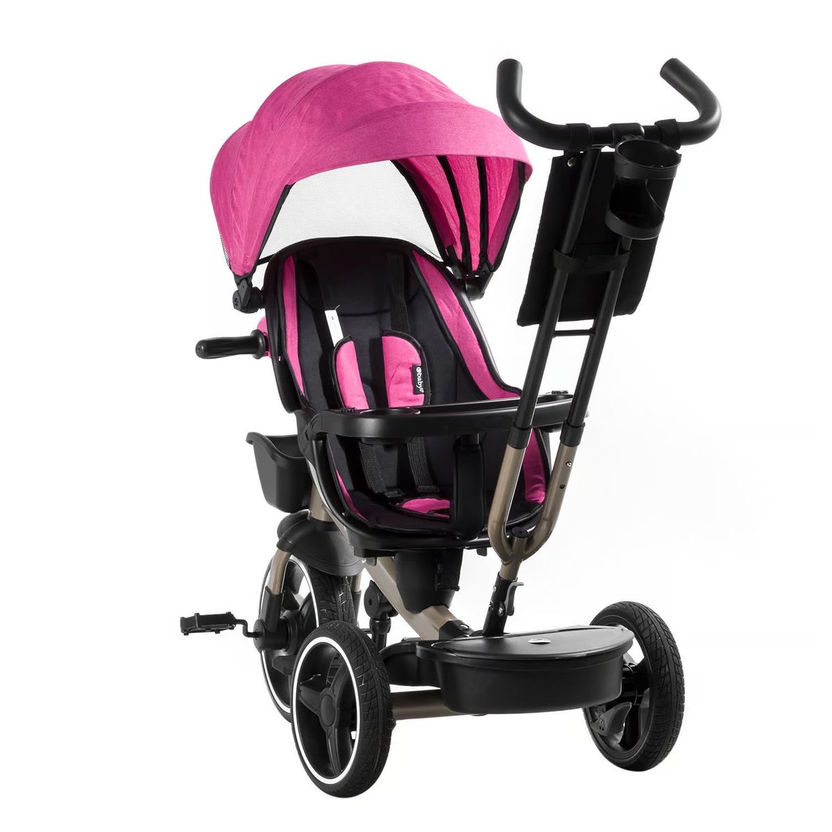 EBABY - Triciclo Guiador para Niños Usb y Bluetooh Venice Rosado