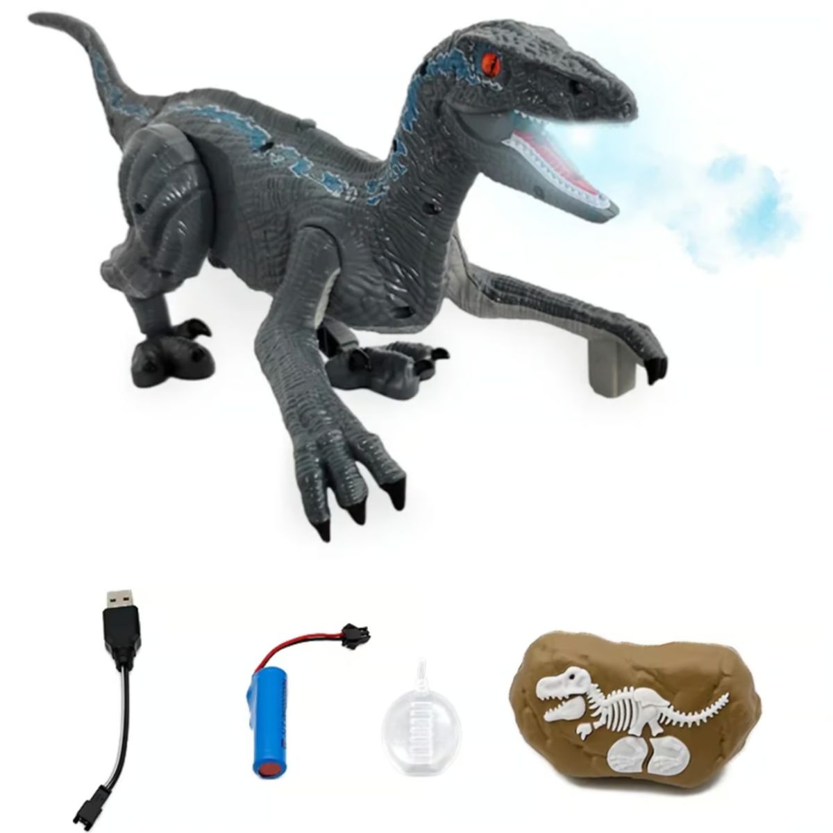 GENERICO - Dinosaurio Velociraptor Control Remoto - Vota Humo