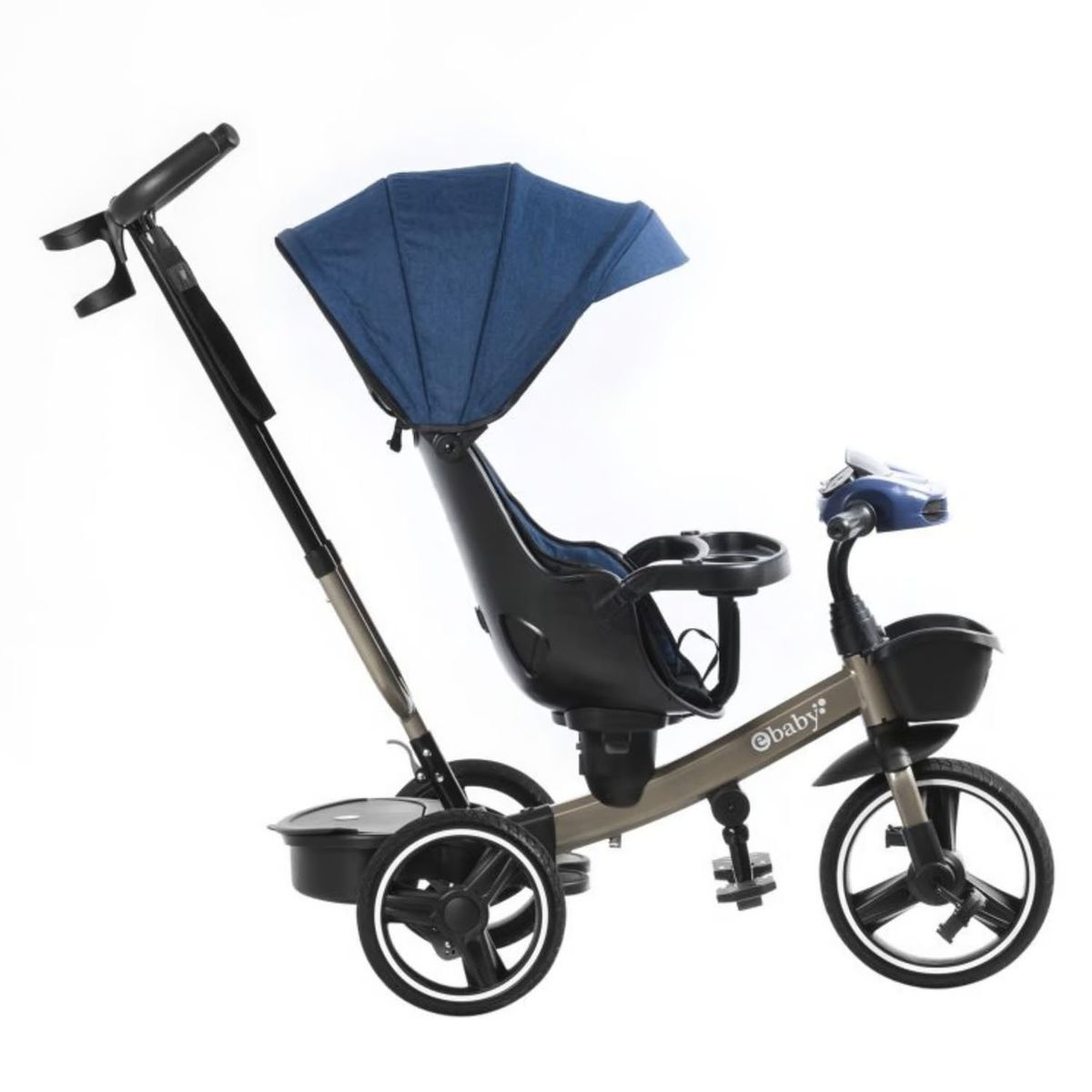 EBABY - Triciclo Guiador para Niños Usb y Bluetooh Venice Azul