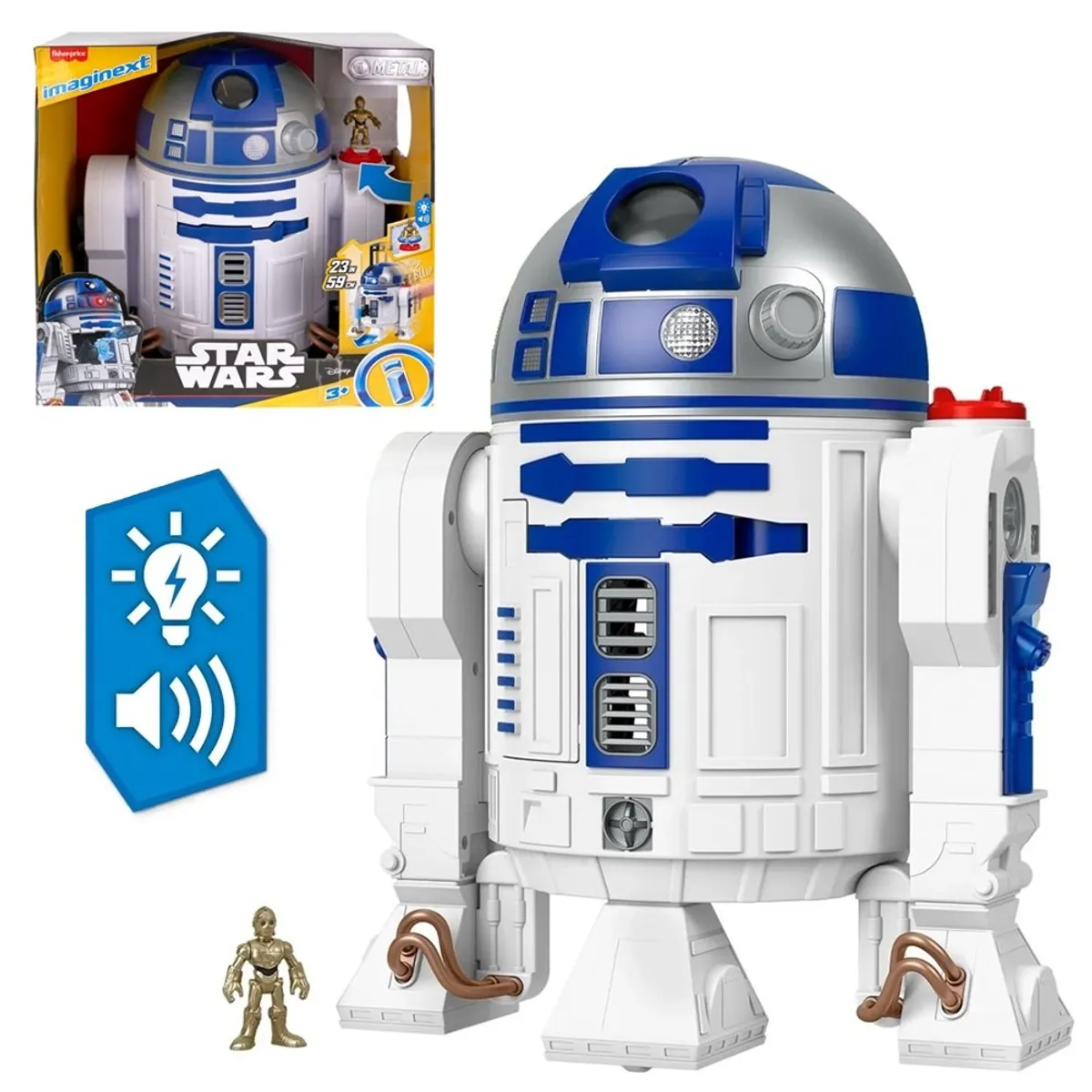 IMAGINEXT - Imaginext Star Wars R2-D2 Luces y Sonidos 45 cm