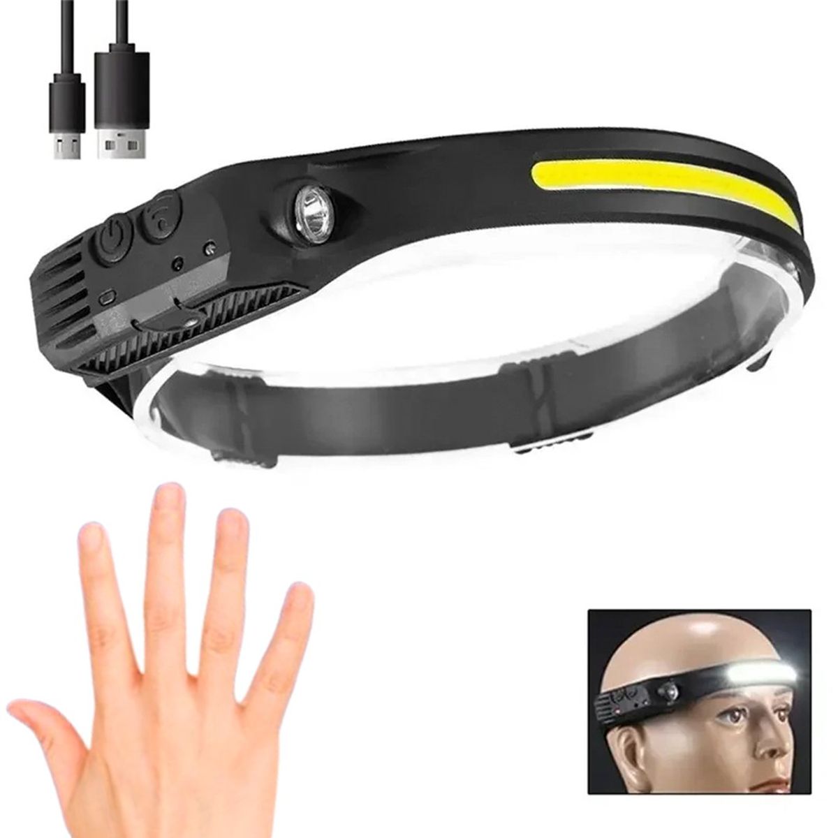 GENERICO - Linterna de cabeza para mina - Larga duracion