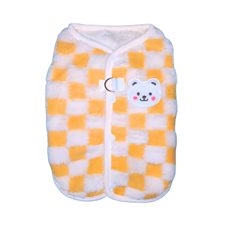 IDEAS PERFECTAS - Chaleco Ideas Perfectas Amarillo Peluche - Talla L