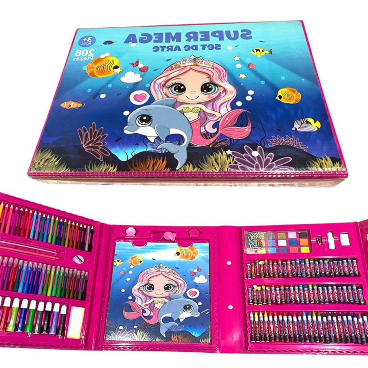 GENERICO - Mega Set de Arte de 208 piezas