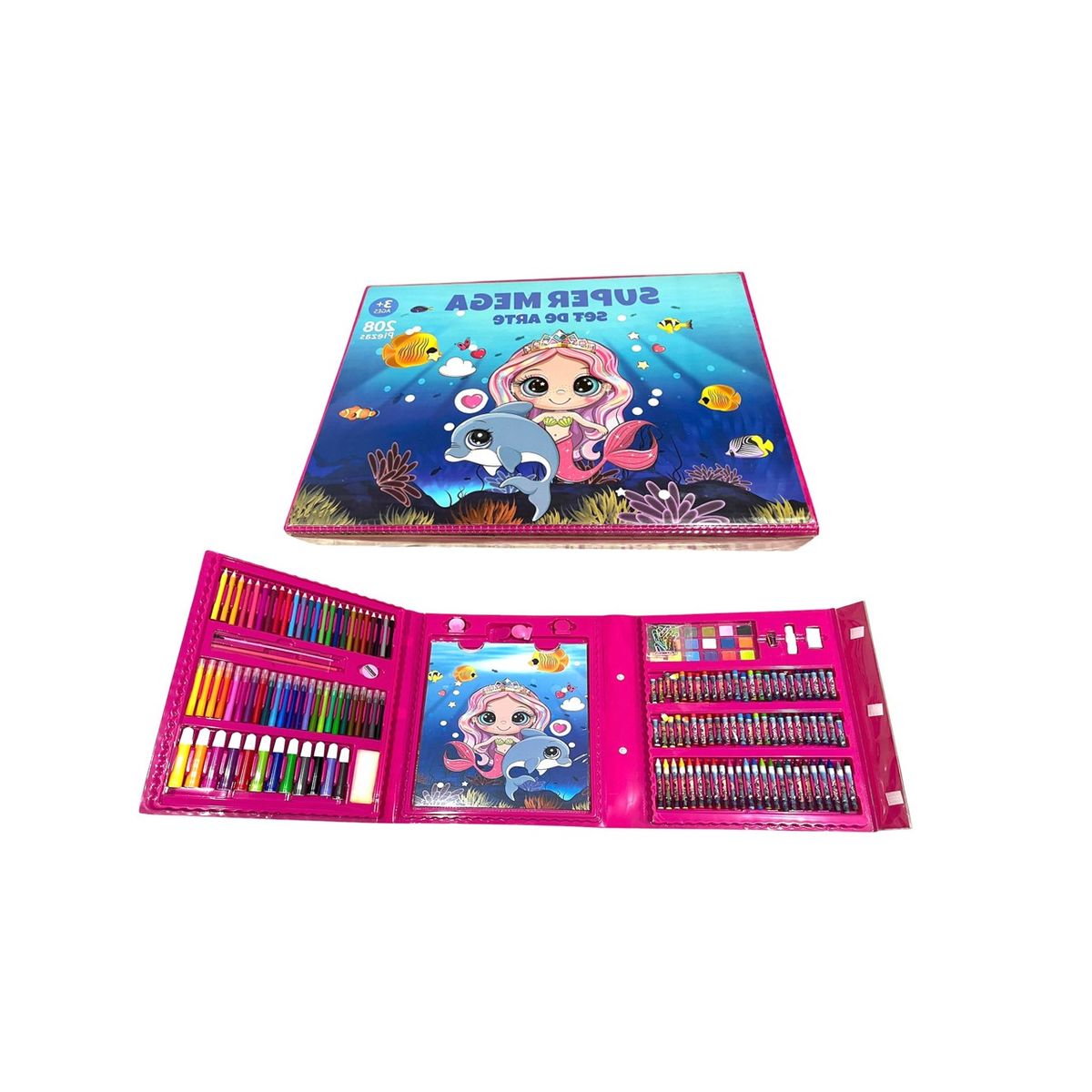 GENERICO - Mega Set de Arte de 208 piezas