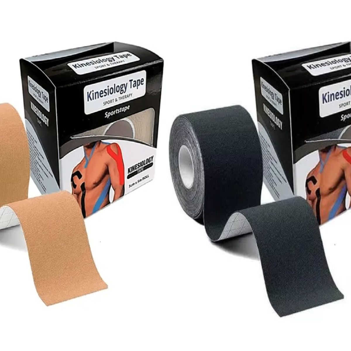 GENERICO - Cinta tape Kinesiológica 5 Metros x 2 unidades