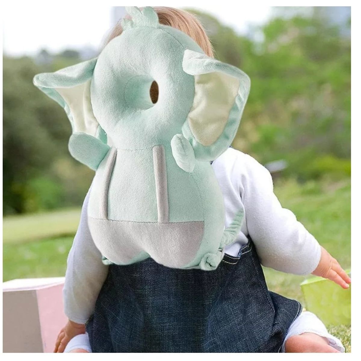 GENERICO - Mochila de Proteccion para Bebe Cabeza Espalda Elefante C