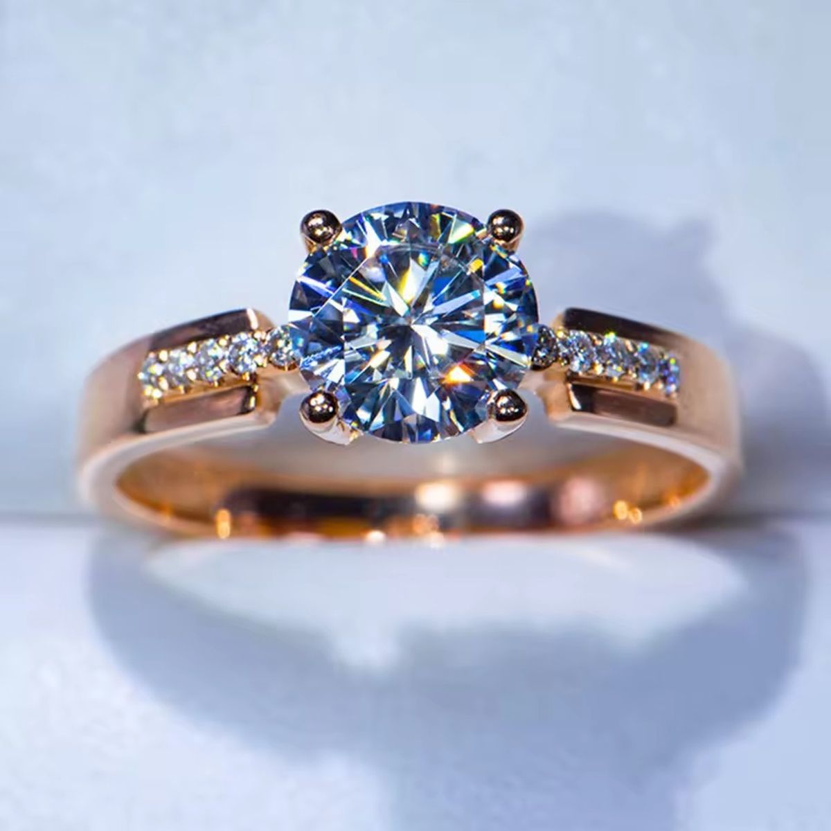 LA TIENDA 88 JOYAS Y ACCESORIOS - La Tienda 88 - Anillo De Compromiso Mujer Bañado Oro 18k - Rosa