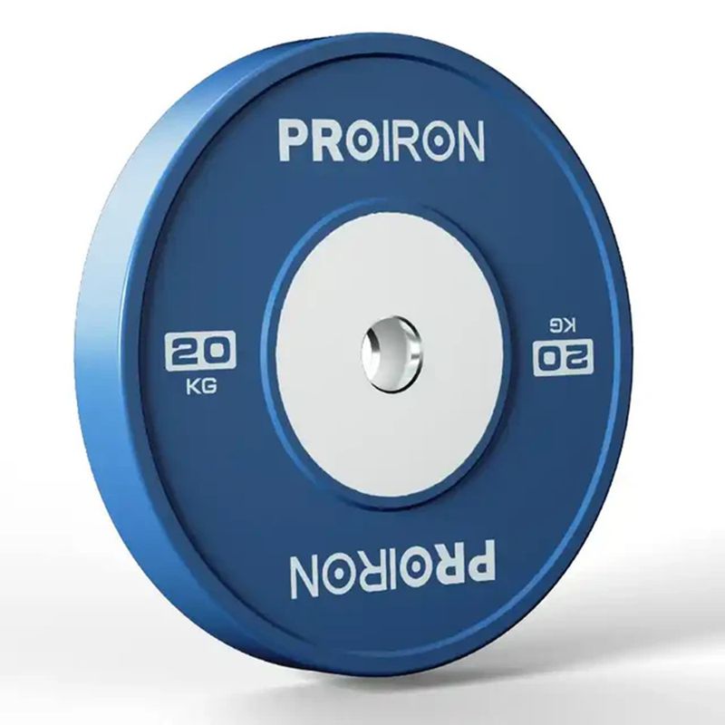 PROIRON - Par de Discos Olímpicos Calibrados de Caucho 20KG Azul