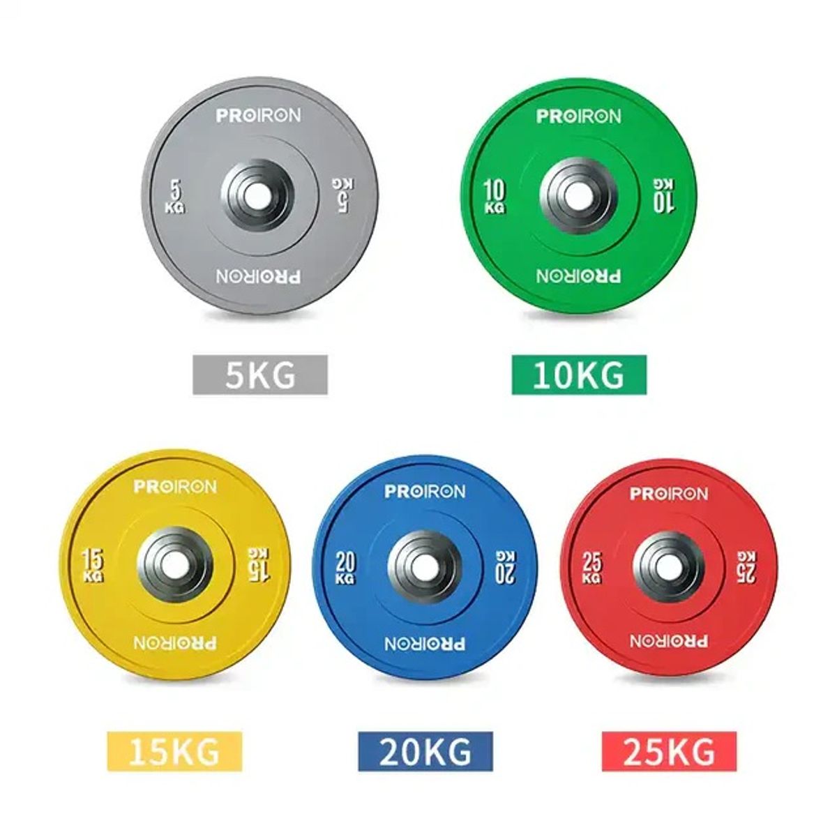 PROIRON - Par de Discos Olímpicos Calibrados de Caucho 20KG Azul