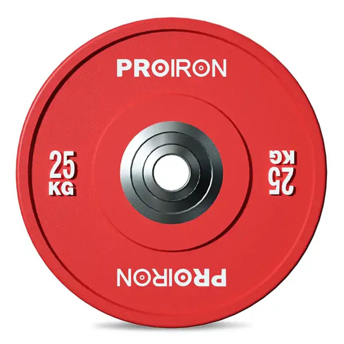 PROIRON - Par de Discos Olímpicos Calibrados de Caucho 25KG Rojo