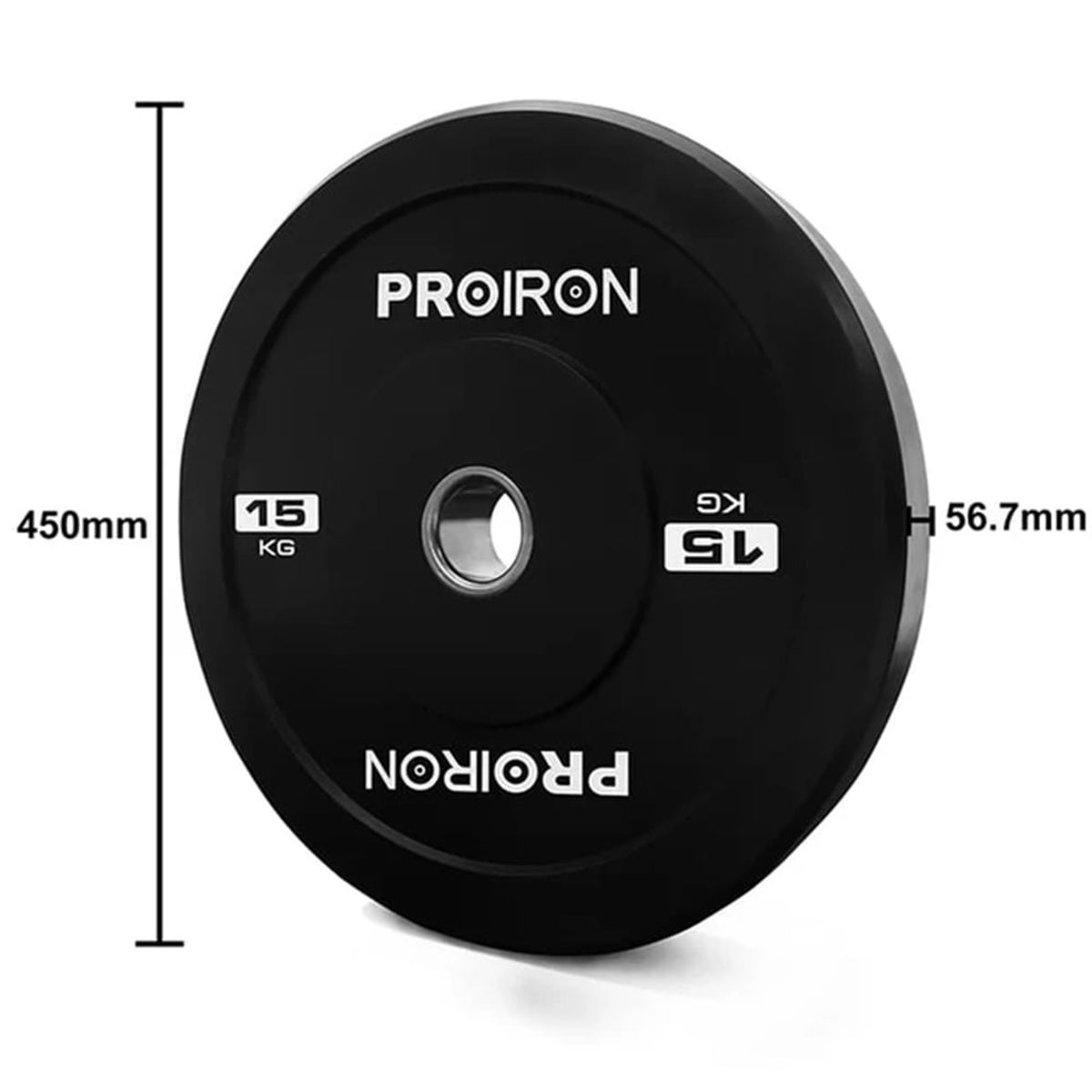PROIRON - Par de Discos Olímpicos de Caucho - Bumper Plates 15KG