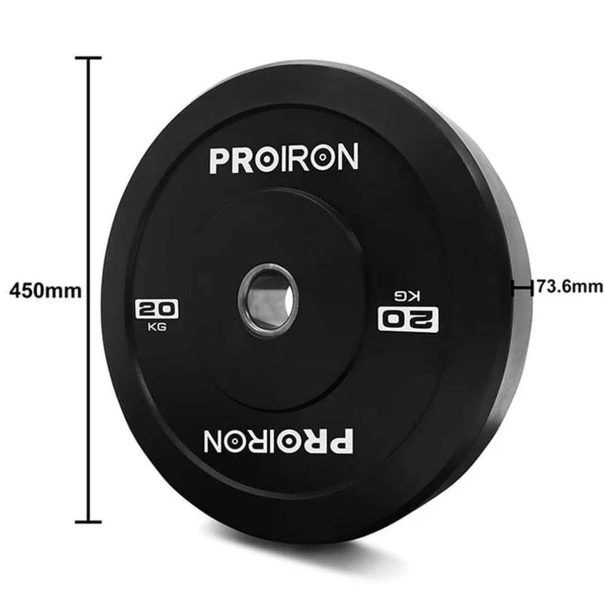 PROIRON - Par de Discos Olímpicos de Caucho - Bumper Plates 20KG