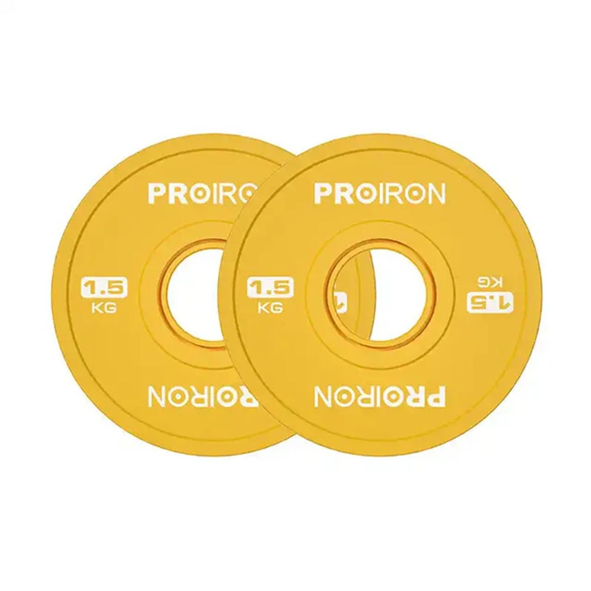 PROIRON - Par de Discos Olímpicos Fraccionales 1.5 KG Amarillo