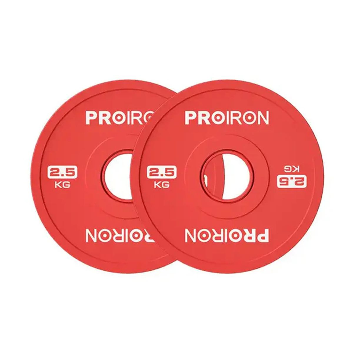 PROIRON - Par de Discos Olímpicos Fraccionales 2.5 KG Rojo
