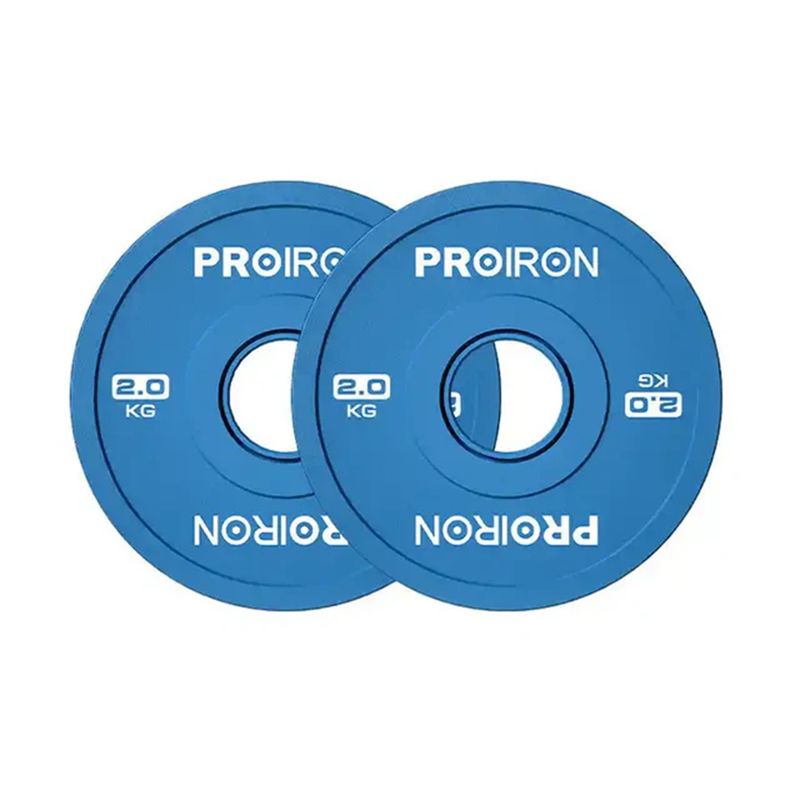 PROIRON - Par de Discos Olímpicos Fraccionales 2KG Azul