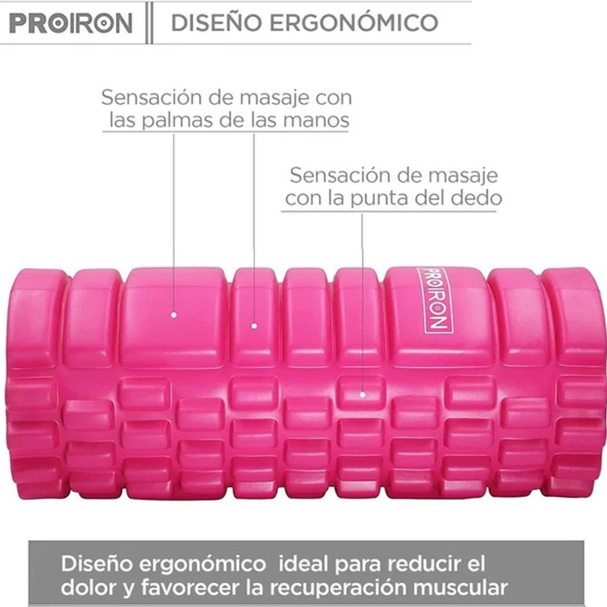 PROIRON - Foam Roller Masajeador Rosado
