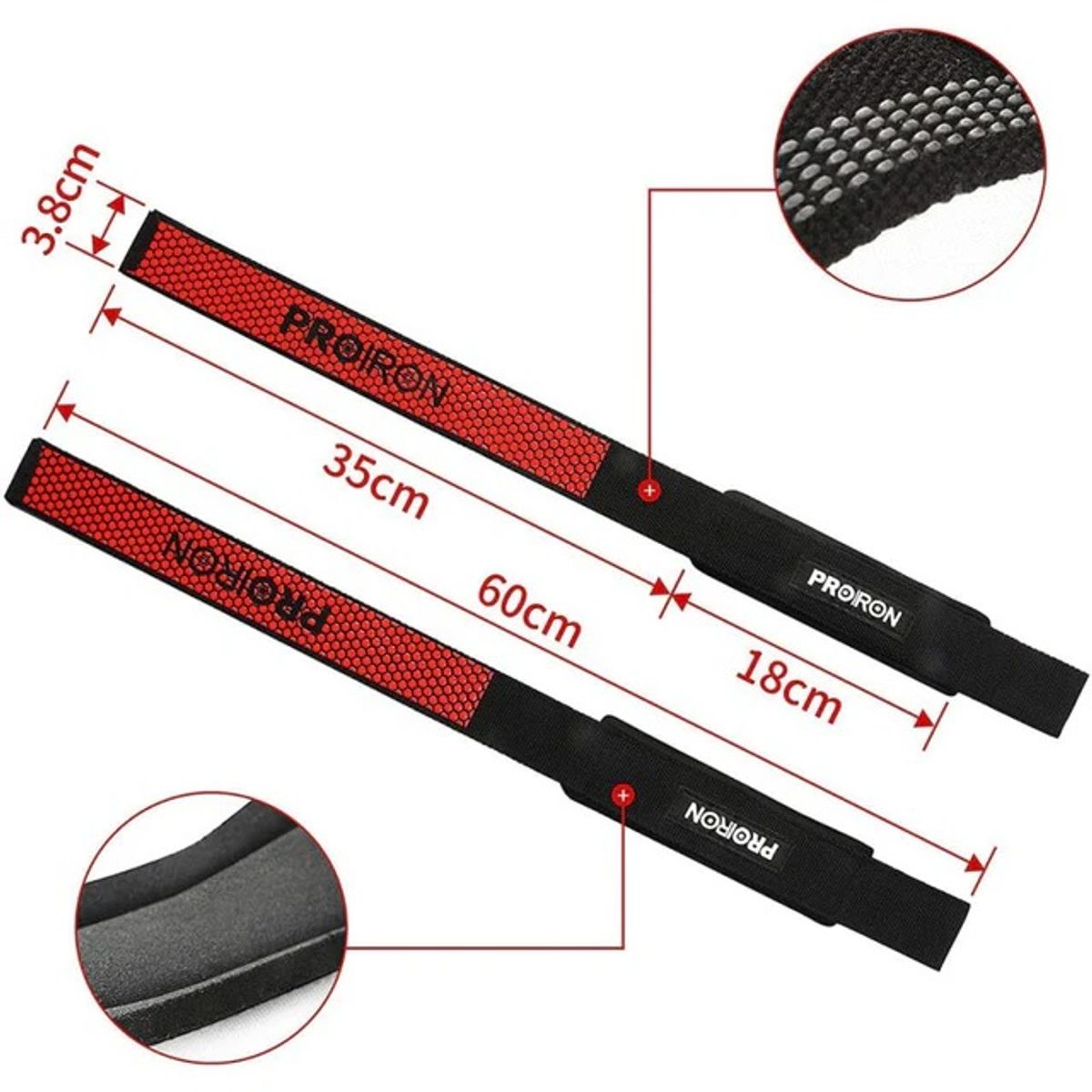 PROIRON - Lifting Straps o Correas de Levantamiento Antideslizantes