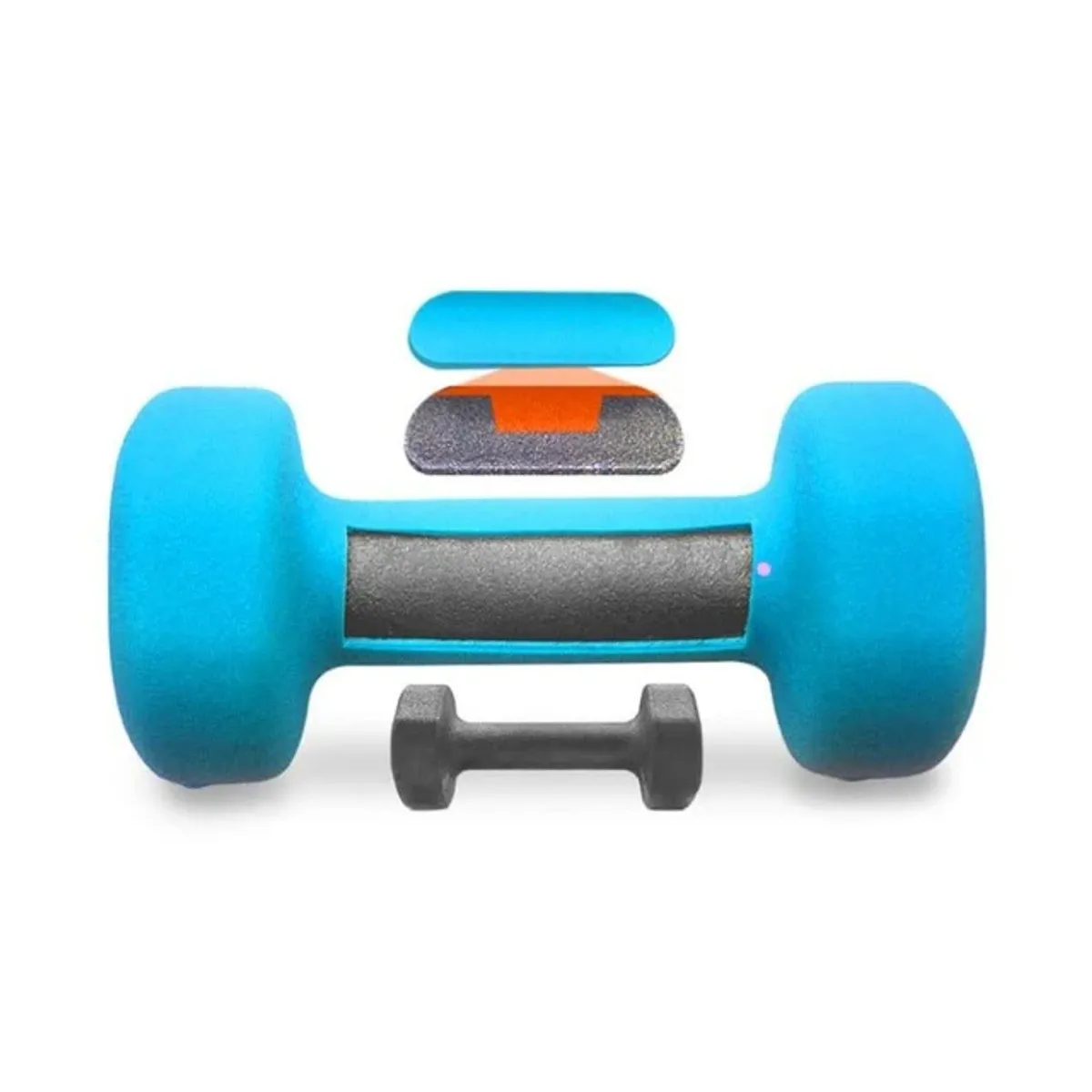 PROIRON - Par de Mancuernas de Neopreno 1KG Celeste