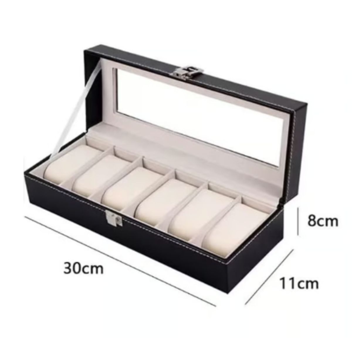 GENERICO - Organizador De 6 Relojes Portareloj Estuche Elegante Unisex