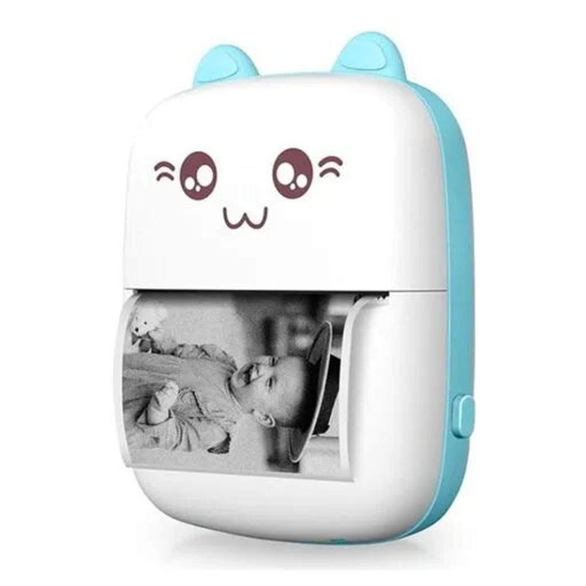 GENERICO - Mini Impresora térmica portatil kawai Bluetooth Azul