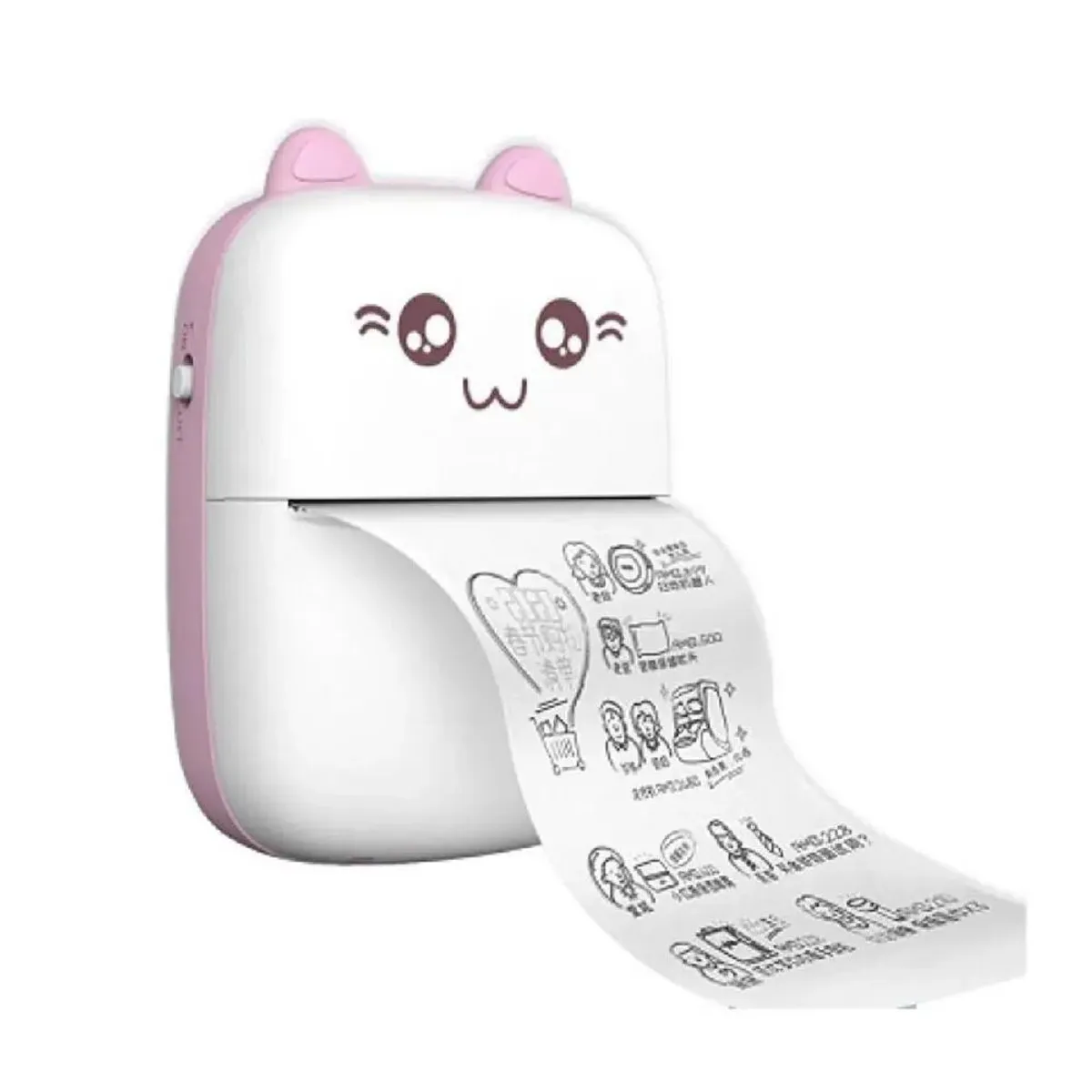 GENERICO - Mini Impresora térmica portatil kawai Bluetooth Rosa