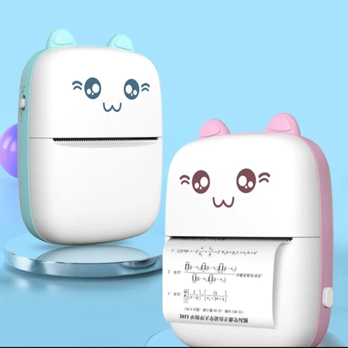 GENERICO - Mini Impresora térmica portatil kawai Bluetooth Rosa