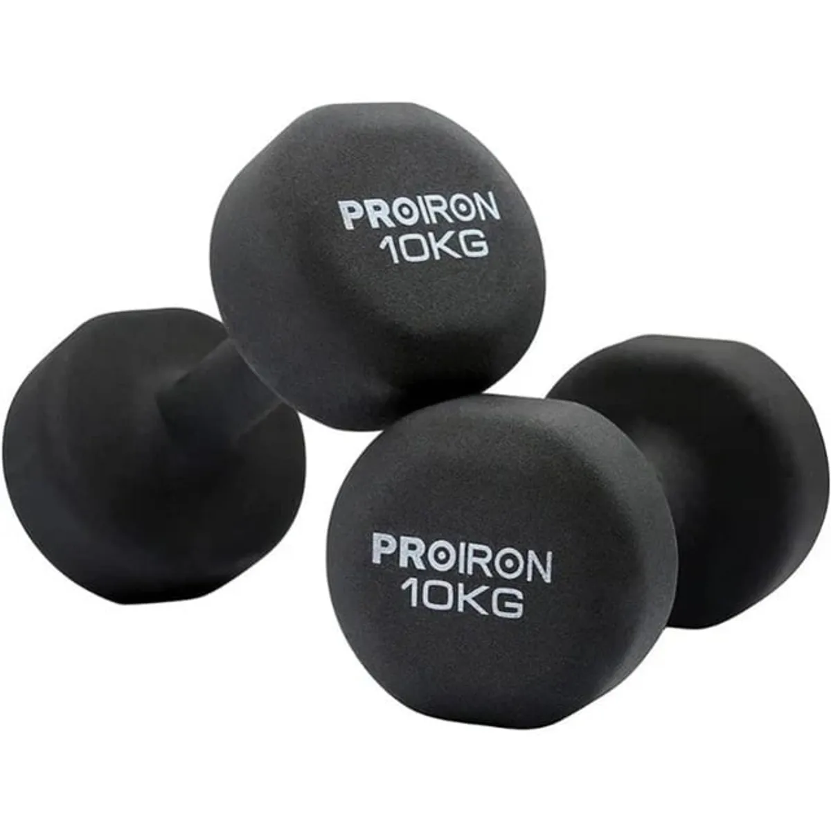 PROIRON - Par de Mancuernas de Neopreno 10KG Negro