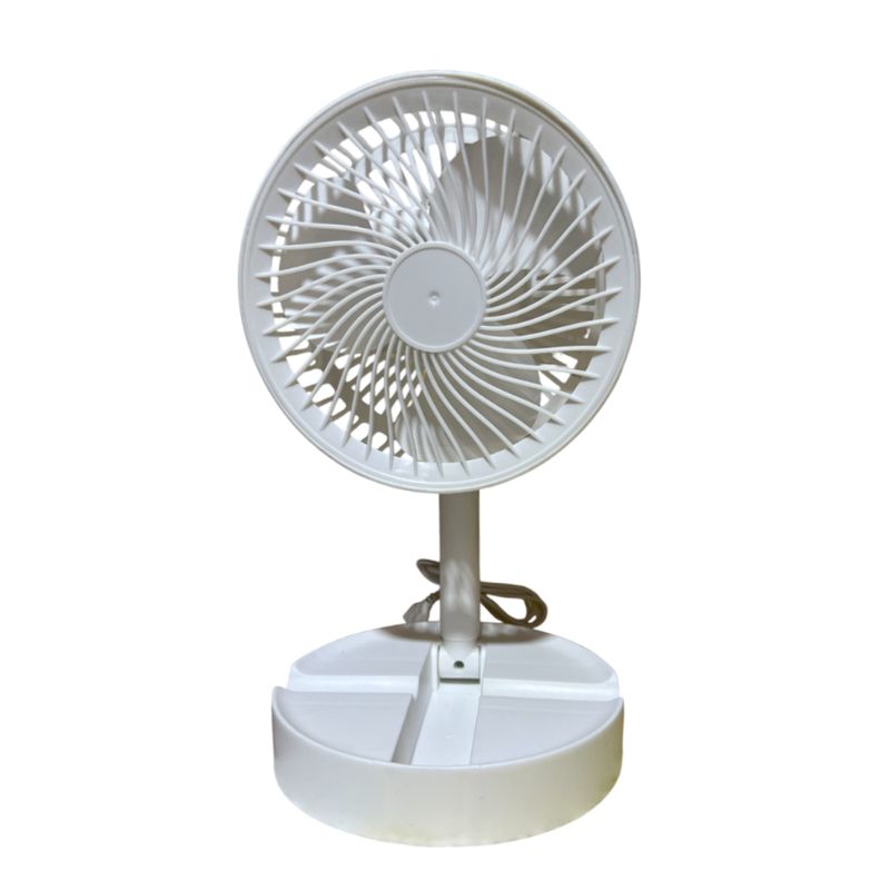 GENERICO - Ventilador portátil de escritorio con conexión USB - color blanco