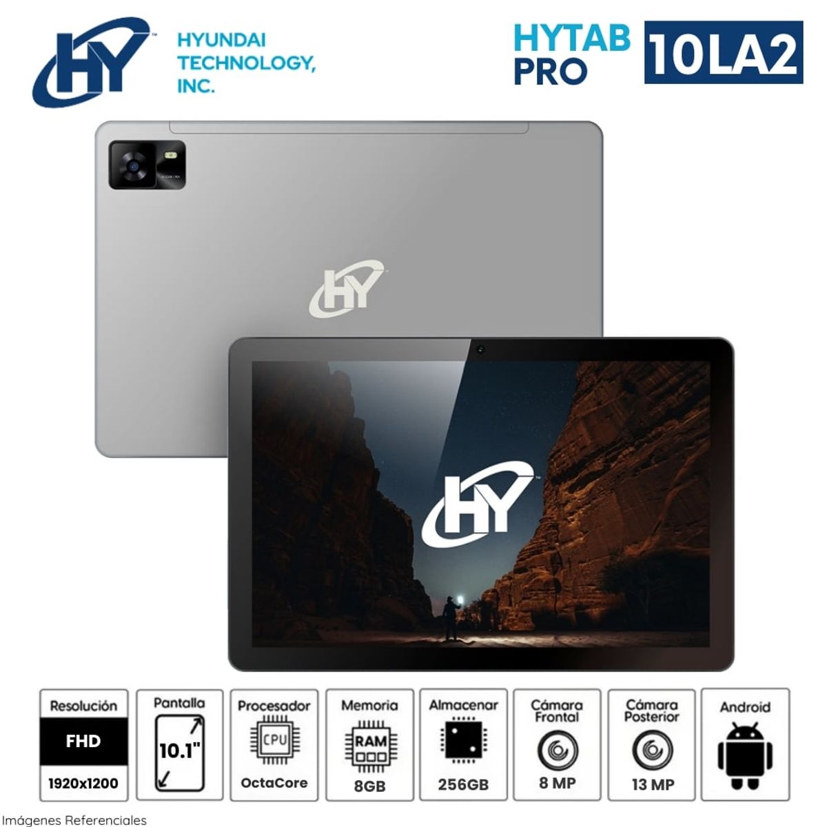 HYUNDAI - Tablet Hyundai Hytab Pro 10LA2 8GB RAM 256GB 4G LTE - Gris Espacial