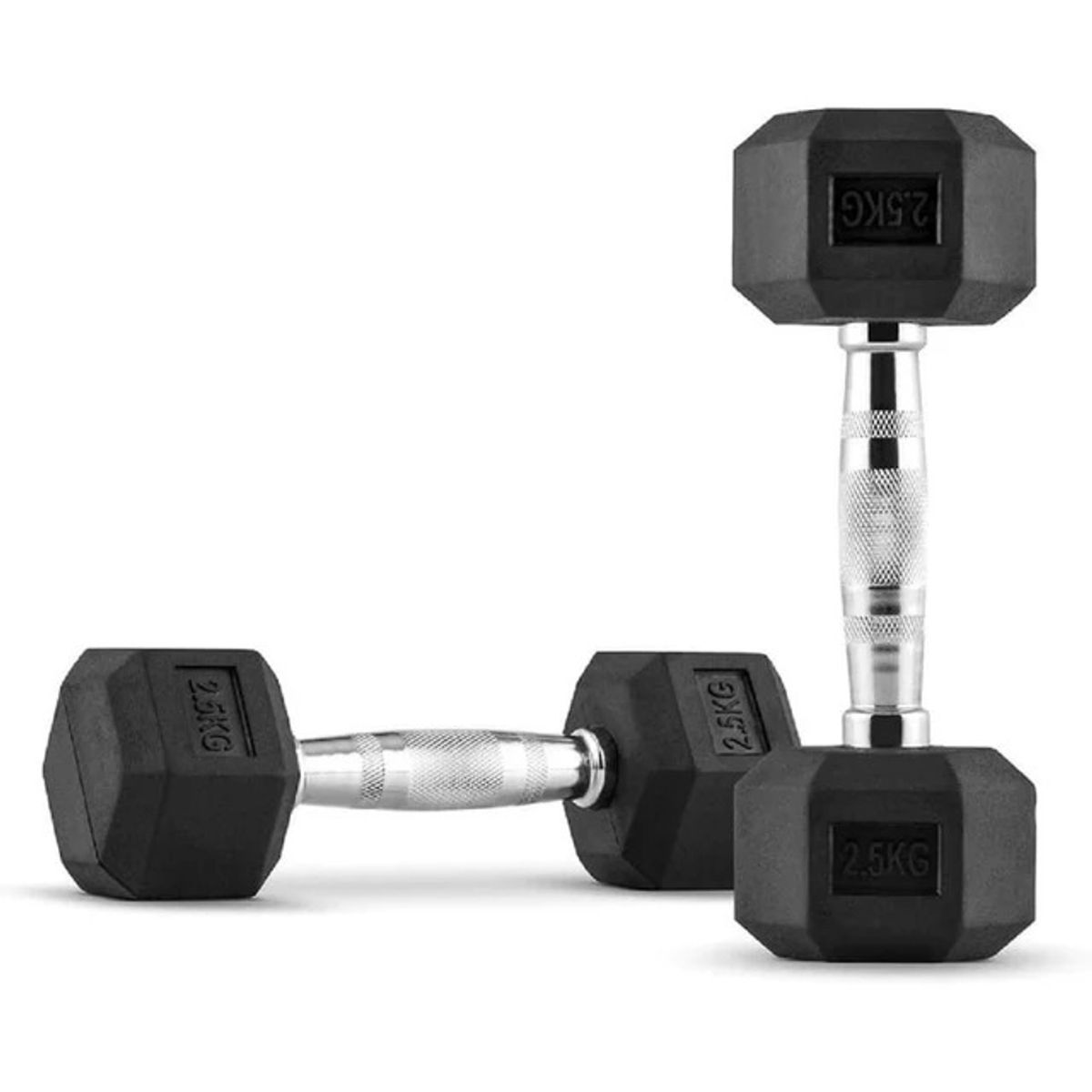 PROIRON - Par de Mancuernas Hexagonales de Caucho 2.5 KG