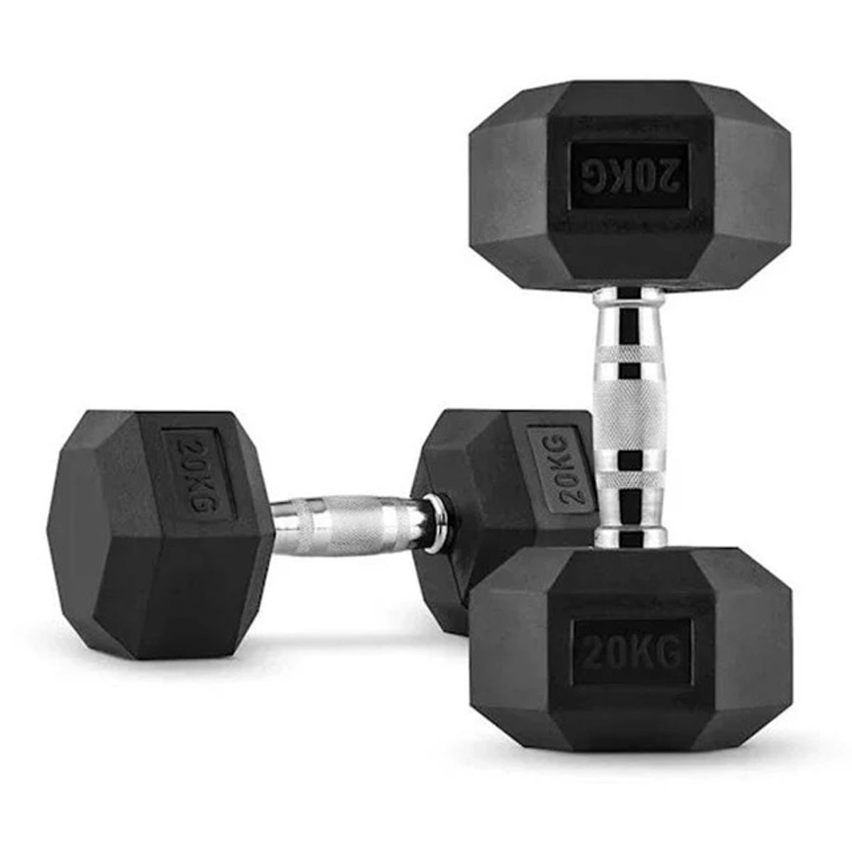 PROIRON - Par de Mancuernas Hexagonales de Caucho 22.5 KG