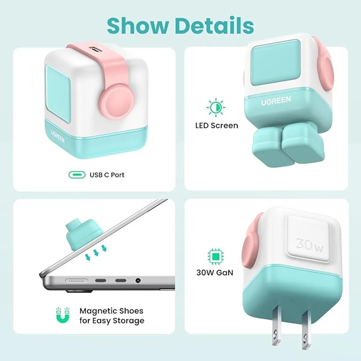 UGREEN - CARGADOR UGREEN - USB C NEXODE RG CARGA RÁPIDA 30W