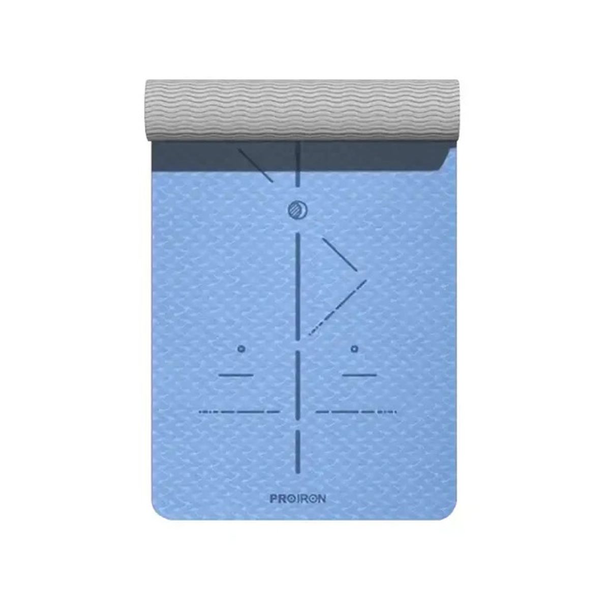 PROIRON - Mat de Yoga de TPE de 7mm Azul y Gris