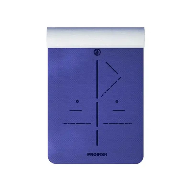 PROIRON - Mat de Yoga de TPE de 7mm Morado y Gris