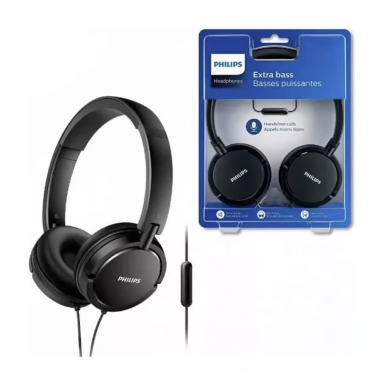 PHILIPS - AUDIFONO PHILIPS SHL5005BK EXTRA BASS NEGRO