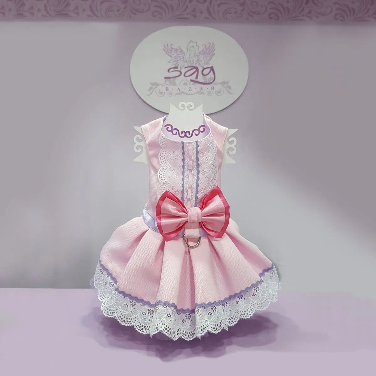 GENERICO - VESTIDO ENSUEÑO ROSADO TALLA XS ESTILO CHIC PARA TU PET