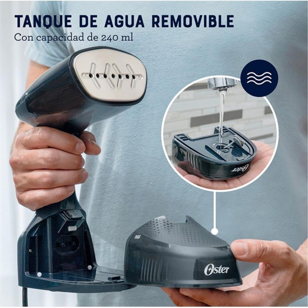 OSTER - Vaporizador de Telas Portátil Oster® GCSTES 101 – 2.5m de Cable