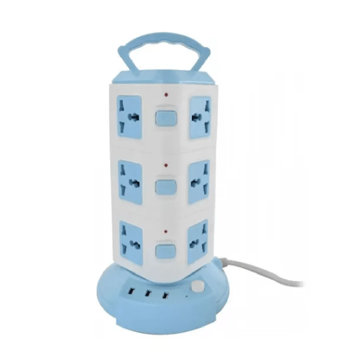 OEM - Torre Vertical Multifuncional 3 Niveles (12 Conexiones) y 3 Puerto USB