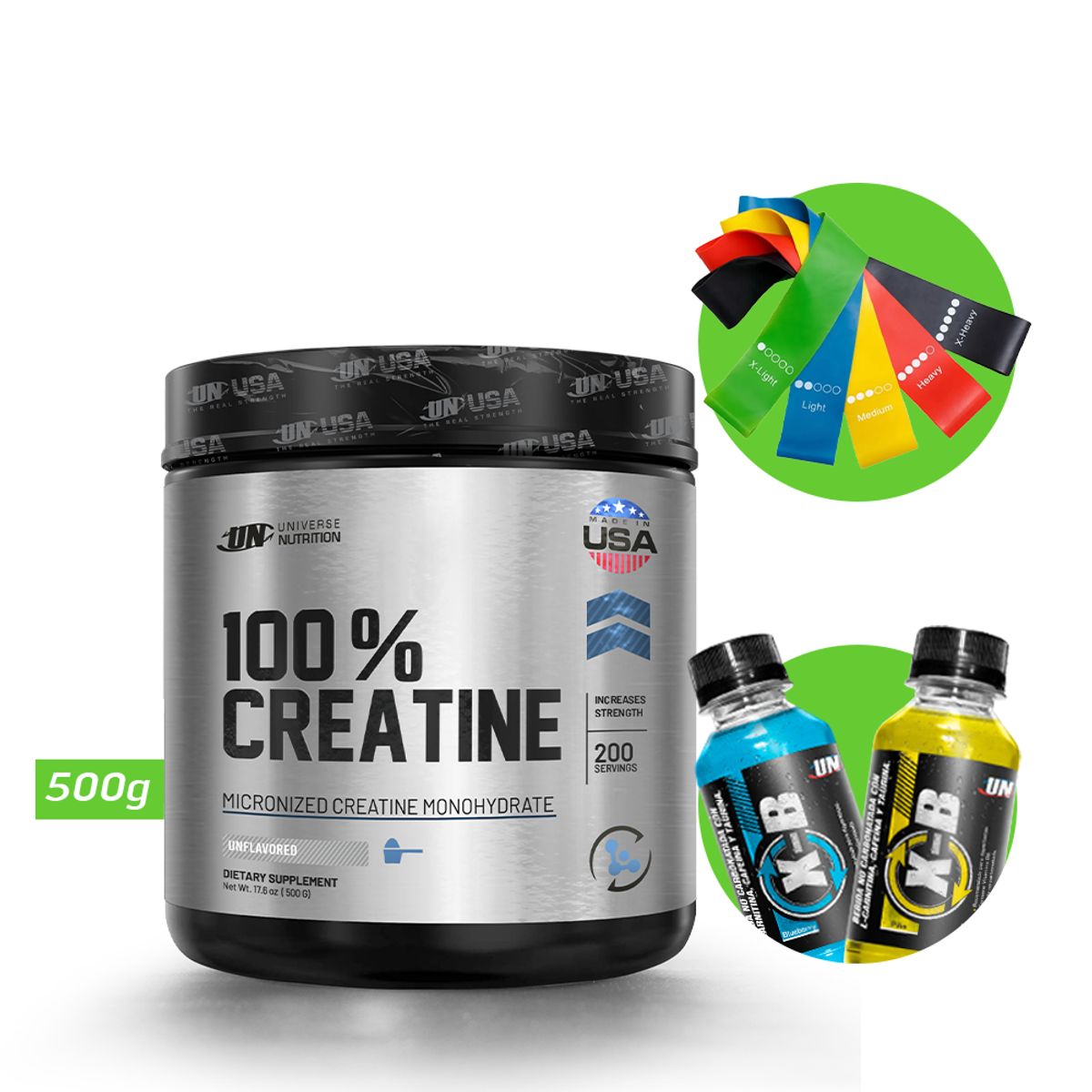 UNIVERSE NUTRITION - 100 % CREATINA MONOHIDRATADA 500 GR UN