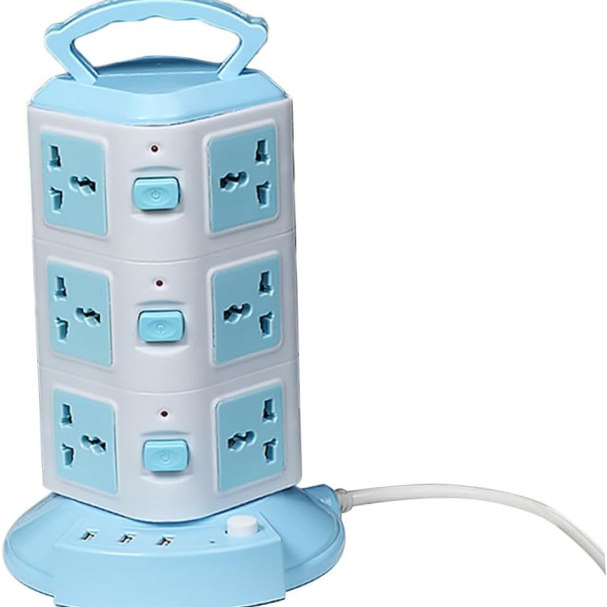 OEM - Torre Vertical Multifuncional 3 Niveles (12 Conexiones) y 3 Puerto USB
